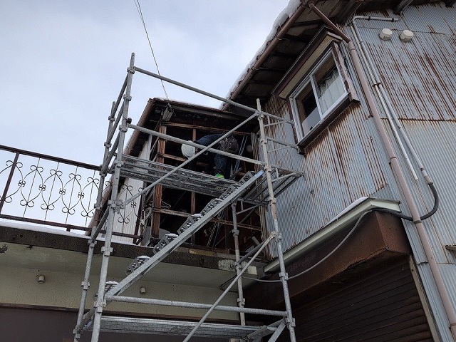波板ポリカ張替前